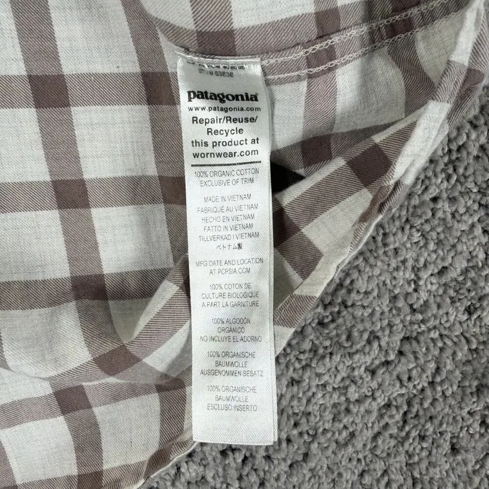 Patagonia Shirt Mens L Brown Plaid Long Sleeve in Conversion Fjord Flannel 53838